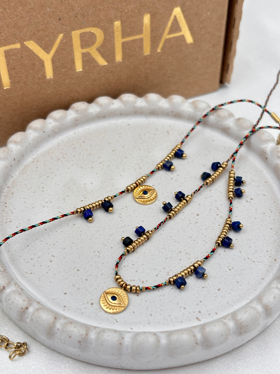 BOEL | Bracelet cordon 🧿 : oeil et pierres Lapis Lazuli